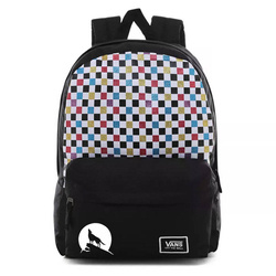 Vans Glitter Check Realm Backpack Custom Hallowenn Wolf - VN0A48HGUX9