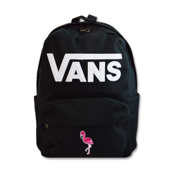 Vans New Skool 18 l Backpack black VN000628BLK1 + Custom Flamingo 10 cm