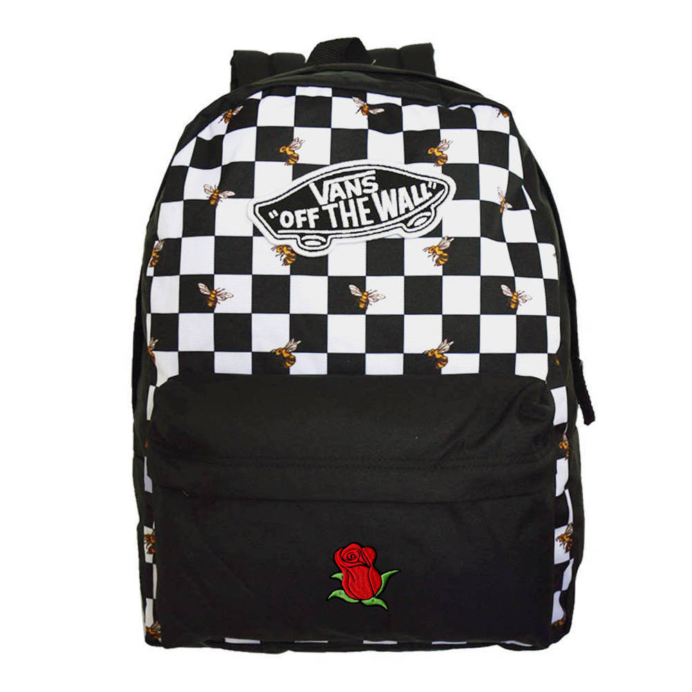 Vans checkerboard rose clearance backpack