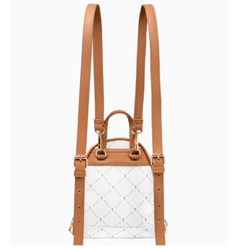 Elegant Mini Backpack Women's Handbag Puccini Monogram White - BLXP0043P-0