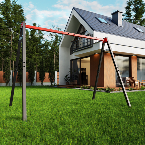 Garden swing for children double frame stork's nest K-SPORT - KSOZ015