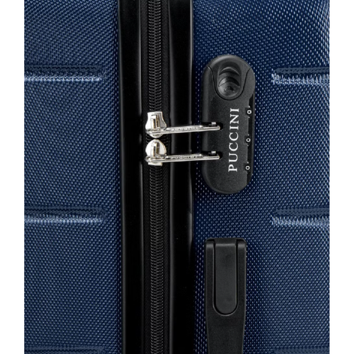 Medium Travel Suitcase PUCCINI Navy Wheels 58 L - ABS024B-7A