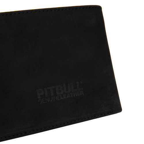 Men's Leather Wallet PitBull Lin Wood 2 Black Elegant - 7130019