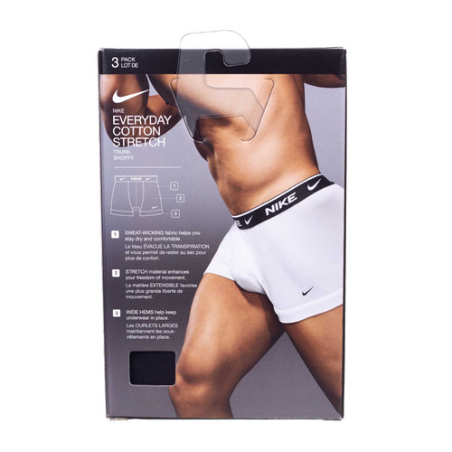 Men's boxer briefs 3 pack Nike Trunk 3PK  Black - 0000KE1008-MT3