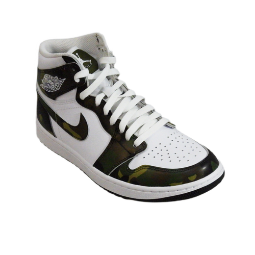 Men's sports sneakers Air Jordan 1 High Golf Camo white green - DQ0660-300