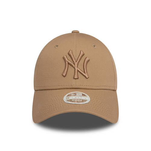 New Era New York Yankees Womens League Essential Light Beige 9FORTY Adjustable Cap - 60471463