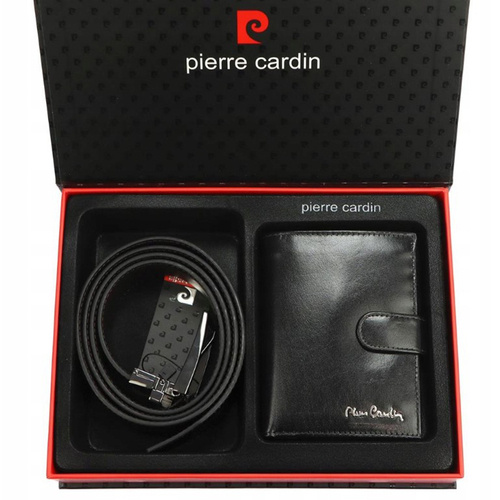 Pierre Cardin Gift Set Wallet + Belt 130cm ZG-EX-06