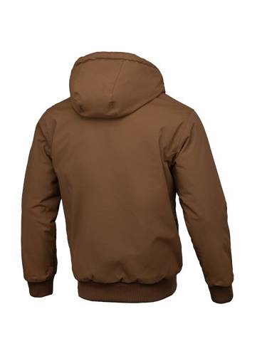 Pit Bull West Coast Elkwood 3 Sherpa Hooded Jacket Brown - 529112850