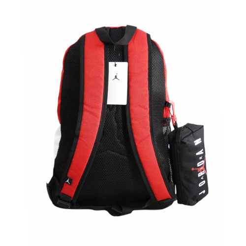 School backpack with a pencil case red white Air Jordan School Backpack - 9B0503-RW3