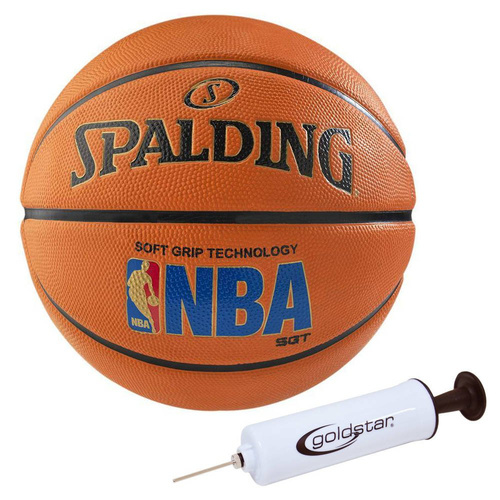 Spalding NBA Logoman Soft Grip Outdoor Basketball + pump