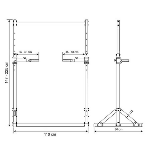 Stationary pull-up bar training rail K-SPORT - KSSL060/DIP