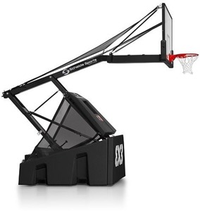 The official FIBA 3x3 World Tour basketball backstop