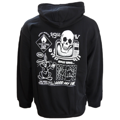 Vans Black Crazy Eddy 66 Loose Pullover Hoodie- VN000JE7BLK