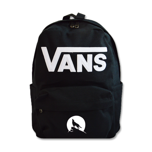 Vans New Skool 18 l Backpack black VN000628BLK1 + Custom Wolf 
