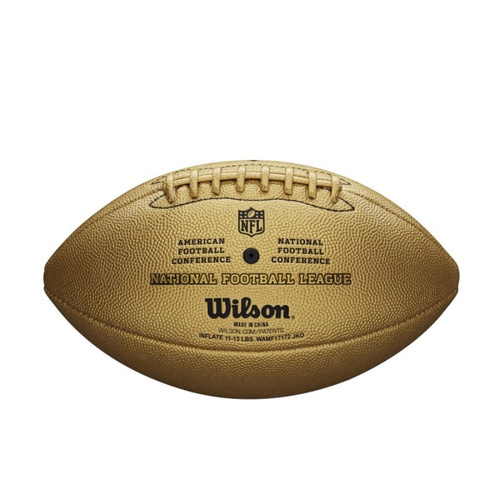 Wilson NFL The Duke Metallic Edition Gold American Football Ball - WTF1826