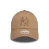 New Era New York Yankees Womens League Essential Light Beige 9FORTY Adjustable Cap - 60471463