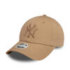 New Era New York Yankees Womens League Essential Light Beige 9FORTY Adjustable Cap - 60471463