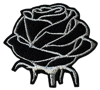 Silver Black Rose Thermal Patch