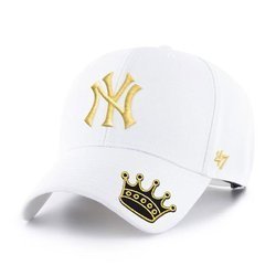 47 Brand MLB NY New York Yankees Cap B-MVPSP17WBP-WHE + Custom Crown