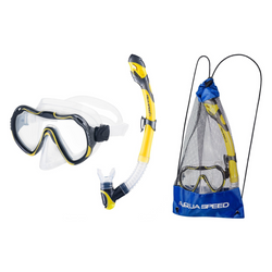 Snorkeling set Aqua-Speed Java + Elba + Mesh Bag