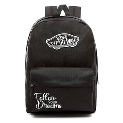 VANS Realm Backpack VN0A3UI6BLK Custom Follow your dreams