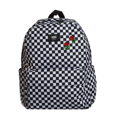 Vans Old Skool Check Backpack White-Black VN000H4XY281 + Custom Little Red Roses