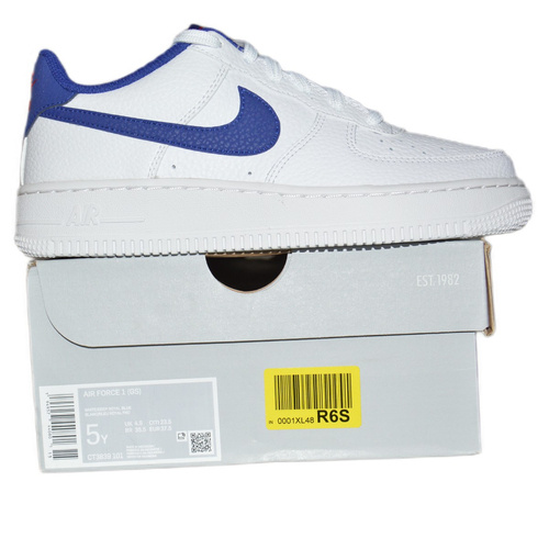  Nike Air Force 1 White/Deep royal blue - CT3839-101