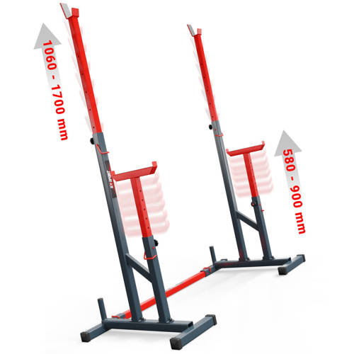 Adjustable training stands for barbell exercise bench with protection K-SPORT - KSSL070/2