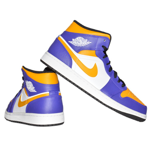 Air Jordan 1 MID Men's Shoes Los Angeles Lakers - DQ8426-517