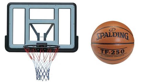 Basketball set Spartan Wall Mounted Backboard + Spalding TF-250