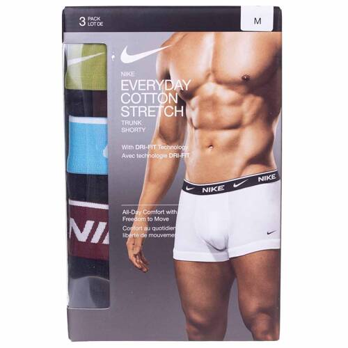 Nike Trunk 3PK Dri-Fit Everyday Cotton Stretch Shorty - 0000KE1008-MQG