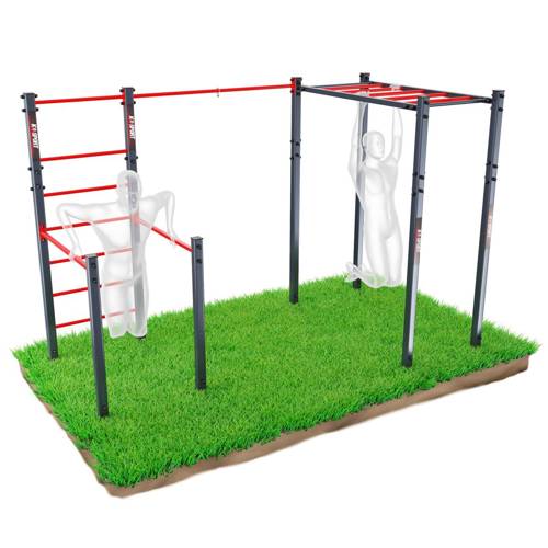 Outdoor stationary garden bar ladder with handrails K-SPORT - KSOZ006