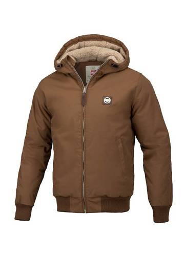 Pit Bull West Coast Elkwood 3 Sherpa Hooded Brown Jacken - 529112850