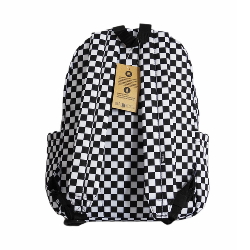 School backpack Vans Old Skool Grom Check black / white VN000J3KY281 + Custom Powdery Roses