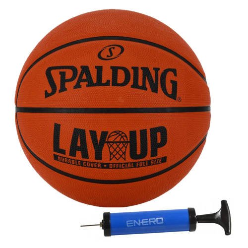 Spalding LAYUP Basketball + Ball Pump