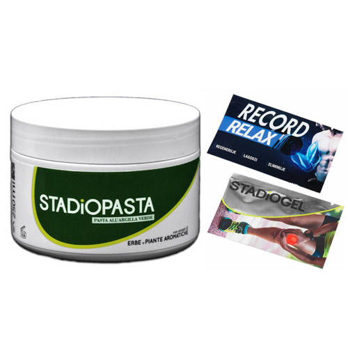 Stadiopasta Heilsalbe für Verletzungen 250ml + Record relax + Stadiogel