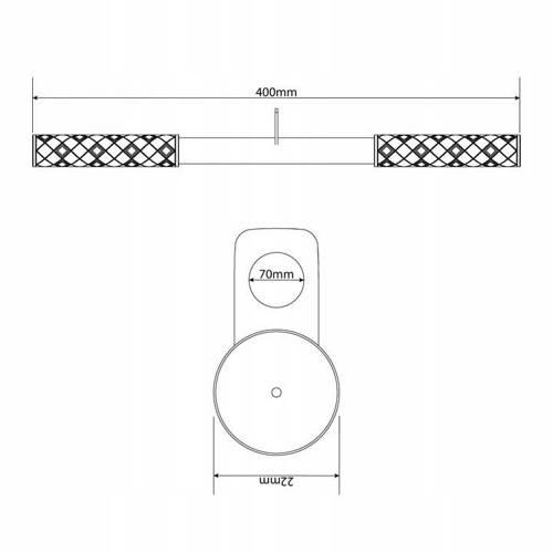 Straight bar handle for gym pulley K-SPORT - U001