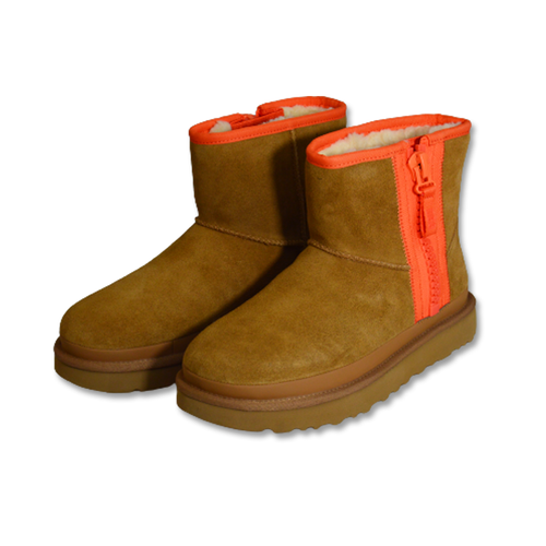 UGG W Classic Mini Zipper Tape Logo Chestnut - 1144034-CHE