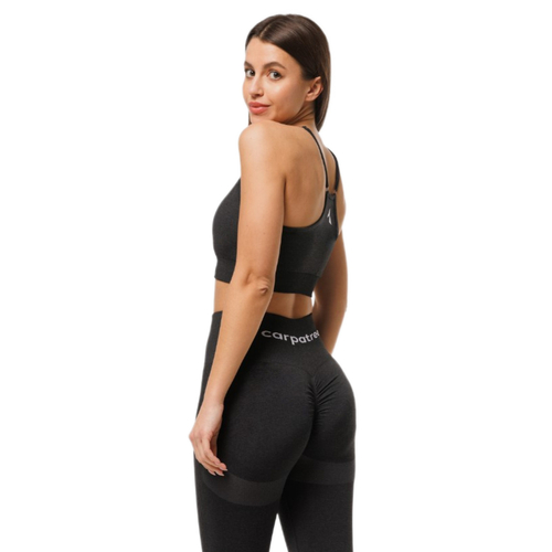 Women's seamless black sport leggings Carpatree Allure - CP-ASL-SB