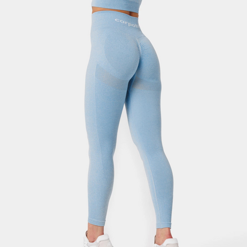 Women's seamless blue sport leggings Carpatree Allure - CP-ASL-BB