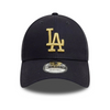 New Era 9FORTY MLB LA Los Angeles Dodgers Metallic Navy Adjustable Cap - 60595193