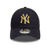 New Era 9FORTY MLB NY New York Yankees Metallic Navy Adjustable Cap - 60595195