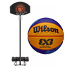 Spalding Highlight 44" Composite Portable Basketball Hoop + Ball Wilson 3x3