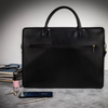 Women's leather shoulder bag black for work and study Paolo Peruzzi - N05-BL