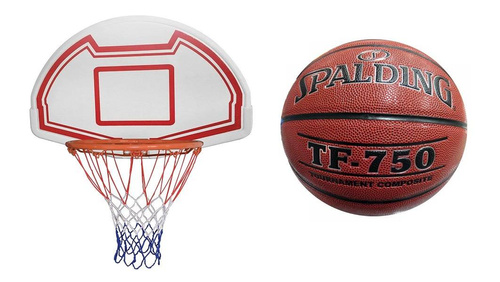 Basketball Backboard MASTER 90 x 60 cm + Spalding Basketball
