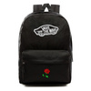 Plecak VANS Realm Backpack VN0A3UI6BLK + Worek VANS Benched Bag + Custom Red Rose