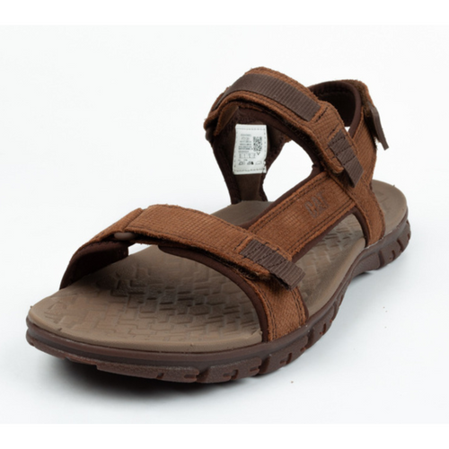 Men's CAT Caterpillar Atchison Brown Leather Sandals P721281.