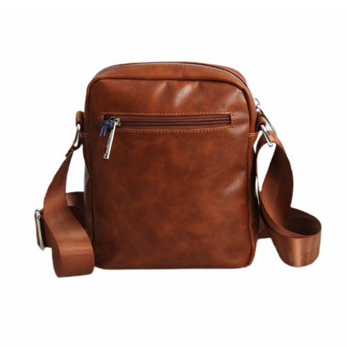 Torba męska na ramię listonoszka Aeronautica Militare Sling Bag Brązowa - AM-1182
