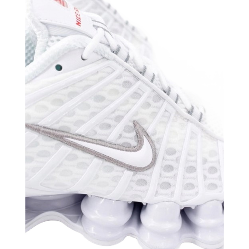 Nike SHOX TL Metallic Silver Men's Sports Shoes White - AV3595-100
