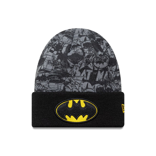 Czapka zimowa dziecięca New Era Batman Youth DC Black Cuff Knit Beanie - 60691137